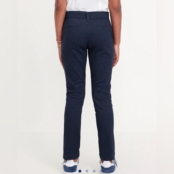 Old Navy Casual Navy Blue Pants Slim Uniform Pants Girls 12 - Picture 2 of 10